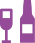 two bottles purple icon