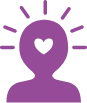 wellbeing purple icon