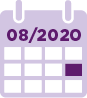 A calendar showing August 2020