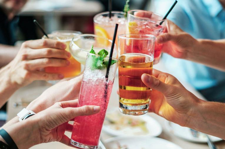 A group of people with drinks