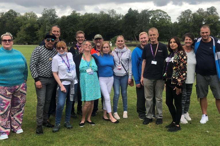 A group of people in Birmingham