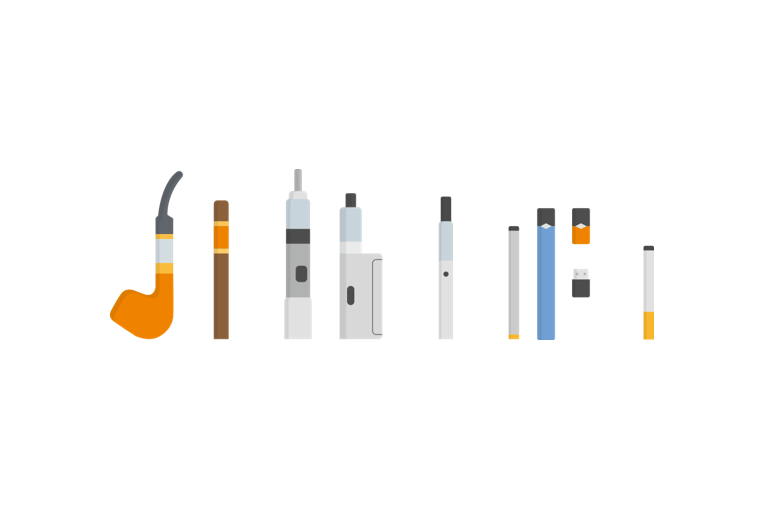 a graphic depicting the different types of electronic cigarettes you can get. 