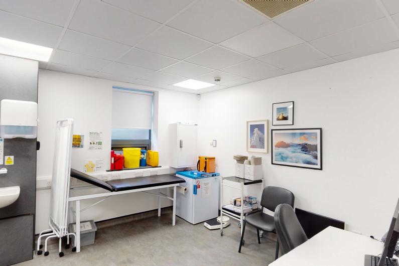Medical room - a room with an examination bed, desk